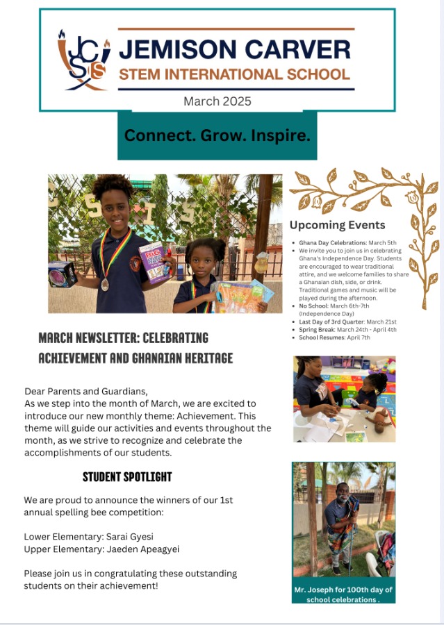 March 2025 Newsletter – Celebrating Achievement & Ghanaian Heritage