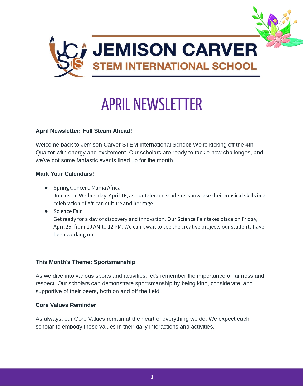 2024-25 April Newsletter