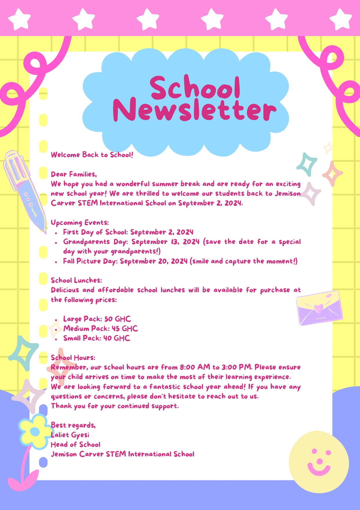 24-25 Back to school Newsletter